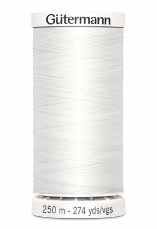 Gutermann - Polyester All Purpose Thread - 250 m/274 yds - #20 - White