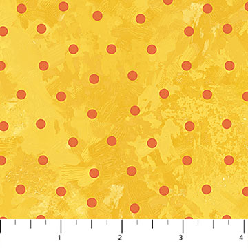 Sunshine Harvest Orange Dots on Yellow Texture
