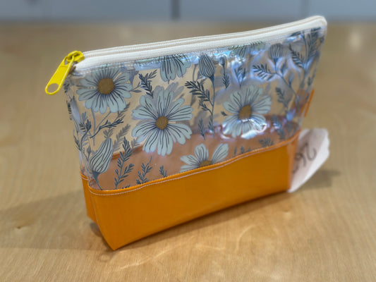 Clear Vinyl Bag #263 - Daisies with Orange Base
