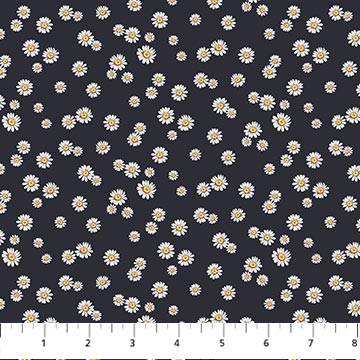 Beecroft Daisies Charcoal Fabric