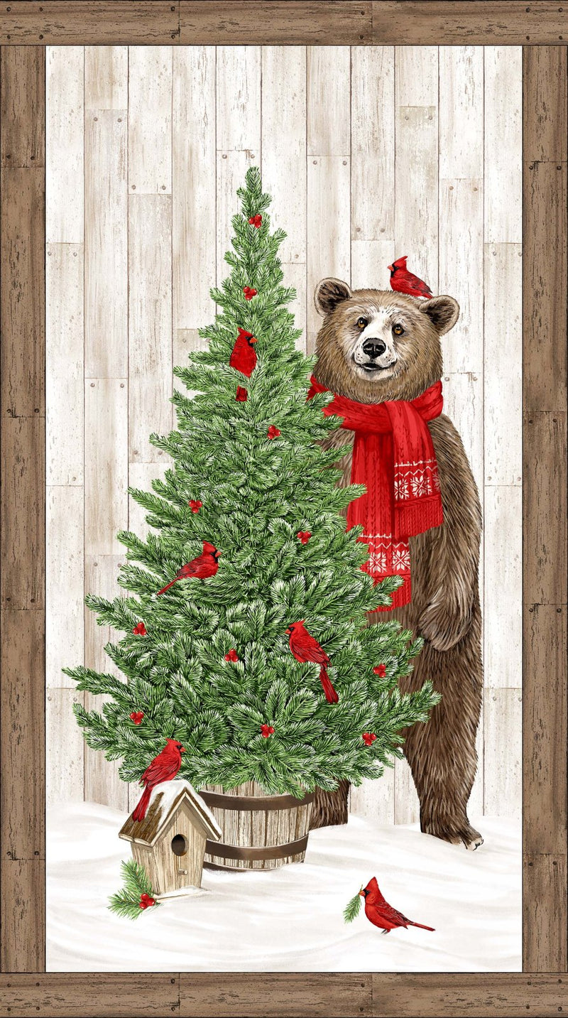 Beary Merry Christmas 24" x 43" Panel