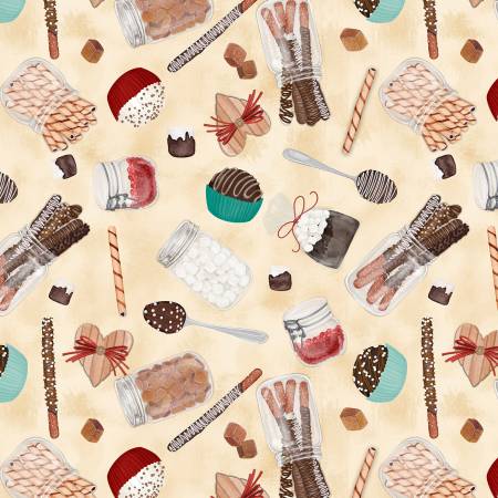 Cocoa Sweet Cream Sweets Toss Yardage