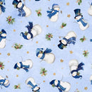 Let it Snow-Man! - Snowmen Toss - Light Blue - Yardage