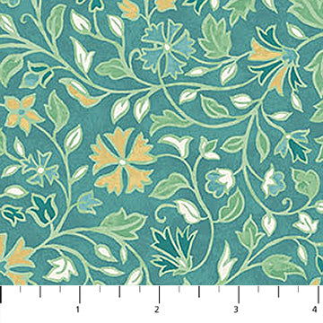 Mariposa - Small Trail - Teal/Multi - Yardage