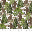 Bear Necessities - Forest Bears - Cream/Multi - Yardage
