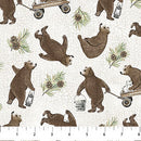 Bear Necessities - Bear Toss - Cream/Multi - Yardage