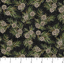 Bear Necessities - Tossed Pine - Black/Multi - Yardage