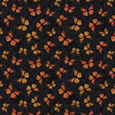 Sunshine Whispers - Monarch Butterfly Toss - Black - Yardage