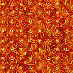 Wicked Sun And Moon Toss Orange Fabric