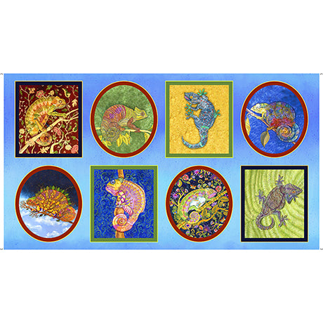 Colorful Chameleons Picture Patches  24" x 43" Panel