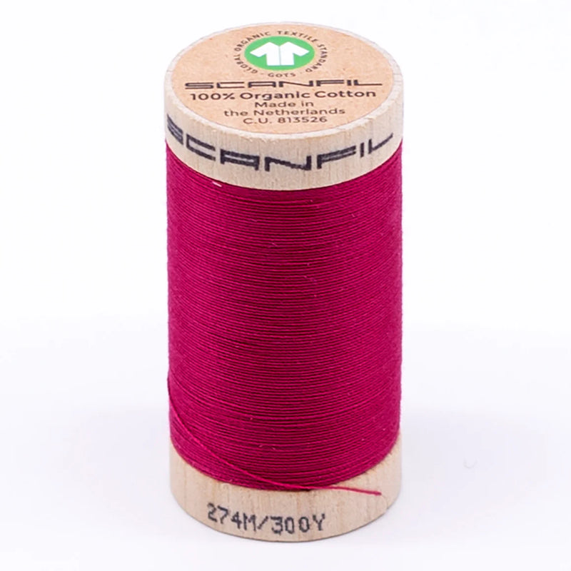 Scanfil Organic Cotton Thread 30/2 wt 300 yards Love Poison 4811