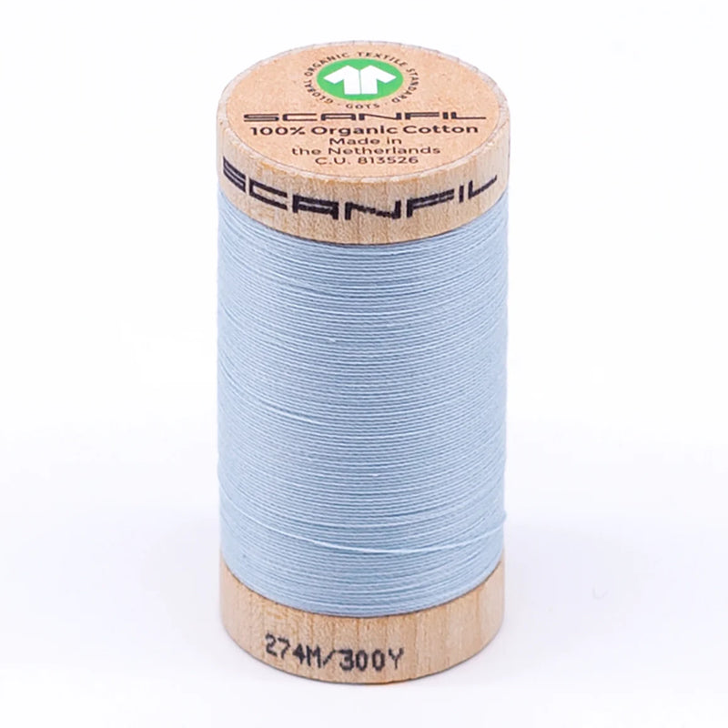 Scanfil Organic Cotton Thread 30/2 wt 300 yards Winter Sky 4814