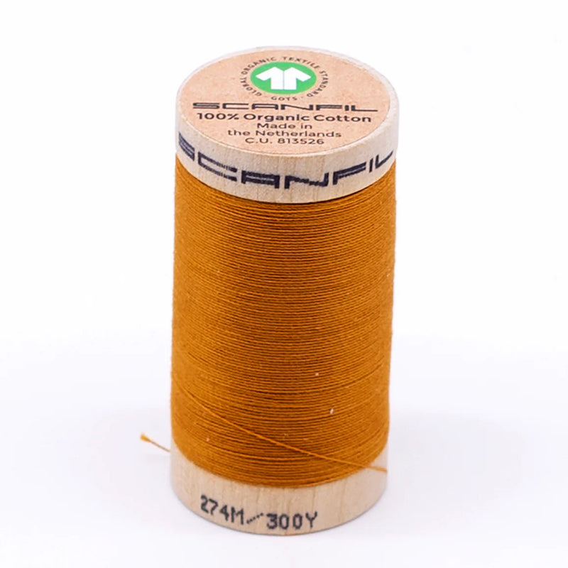 Scanfil Organic Cotton Thread 30/2 wt 300 yards Sun Flower 4826