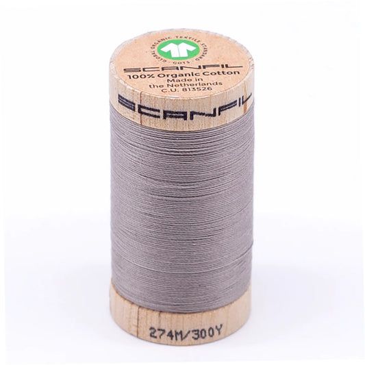 Scanfil Organic Cotton Thread 30/2 wt 300 yards Chateau Gray 4831