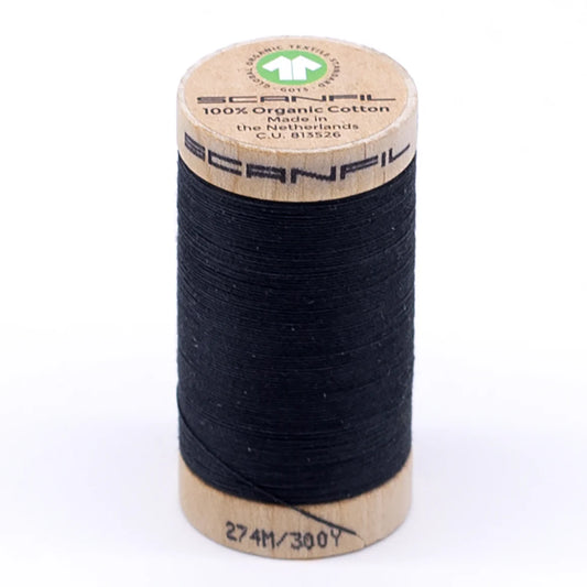 Scanfil Organic Cotton Thread 30/2 wt 300 yards Volcanic Ash 4833