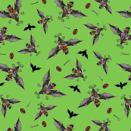 Steampunk Hallow 2 Bats Green Yardage
