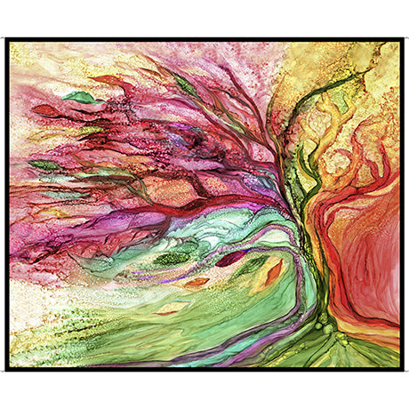 Windswept Rainbow Tree Panel 36" x 43"