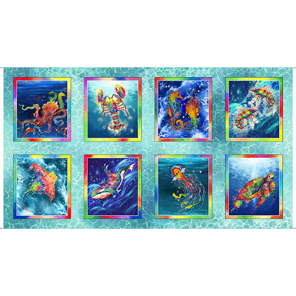 The Deep Sea Creatures Pictures Panel  24" x 43"