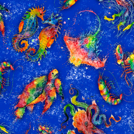 The Deep Blue Sea Creatures Yardage