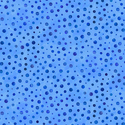 Blossoms Of Blue Dots Blue Fabric