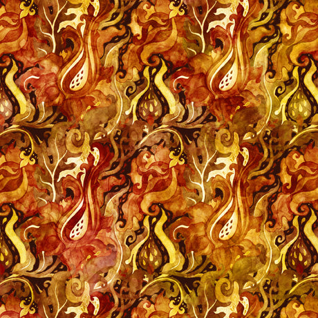 Dragon Fyre Flames Fabric