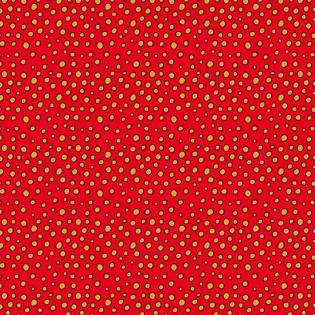 Imperial Jungle Dots Red Fabric