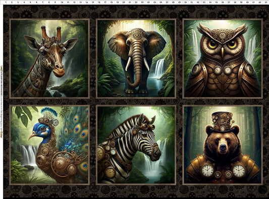 Steampunk Menagerie - Small Panel 43" x 30" - Panel