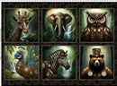 Steampunk Menagerie - Small Panel 43" x 30" - Panel