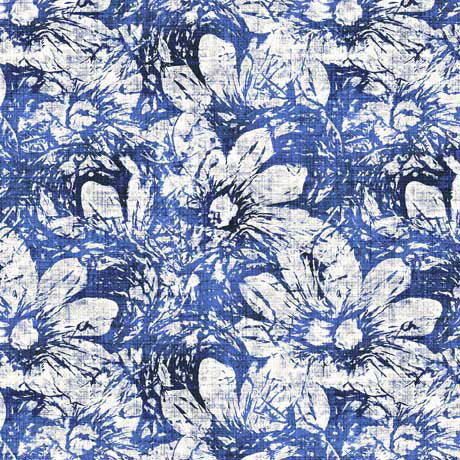 Treasured Daisies Blue Fabric