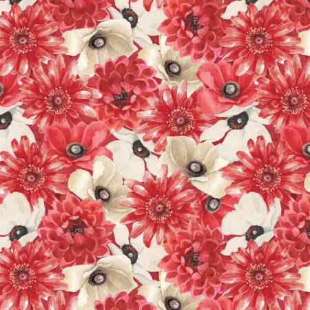Scarlet Dreams Packed Floral Multi 30108-329 Yardage