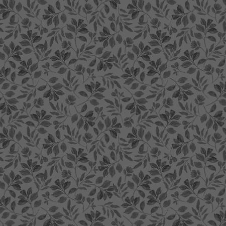 Scarlet Dreams Tonal Leaves Black 30112-999 Yardage