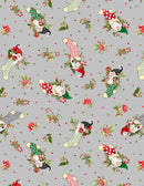 Merry Gnome-ments Stocking Toss Gray Fabric