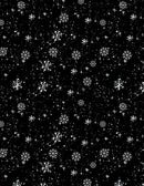 Merry Gnome-ments Snowfall All Over Black Fabric