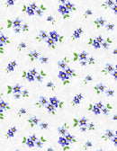 Floral Flutter - Pansy Toss - Light Gray - Yardage