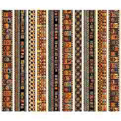 Creepin' it Real Halloween Stripe Multi Yardage