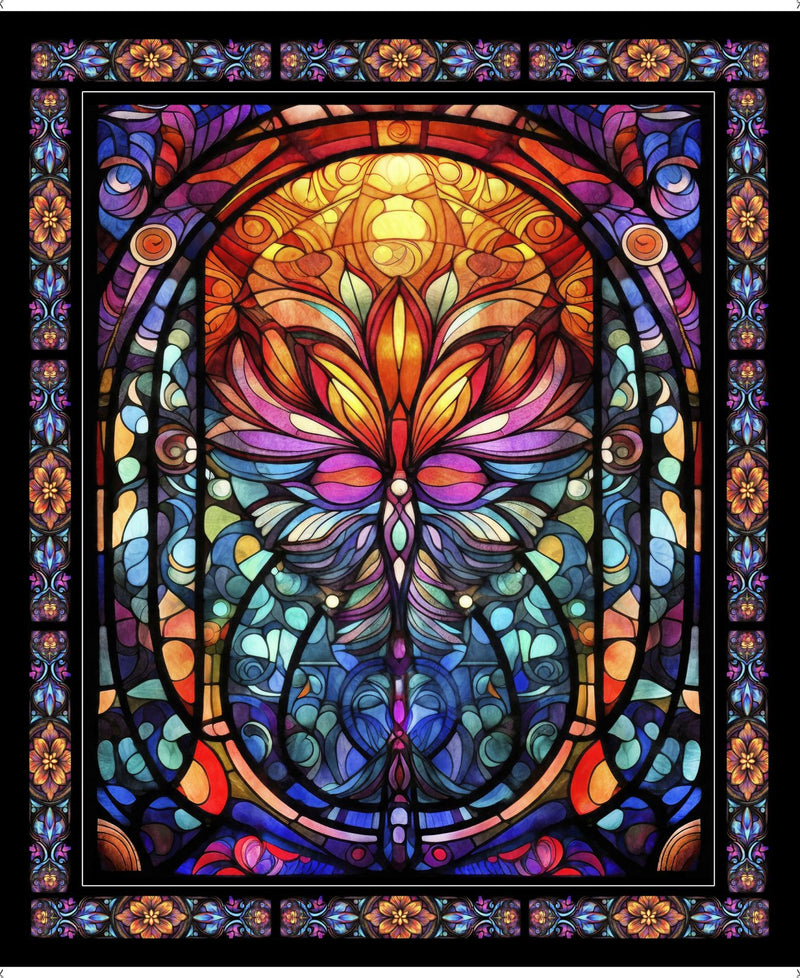 Radiant Reflections Stained Glass 36" x 42" Panel