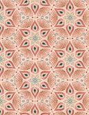 Floralscape Medallions Pink Fabric