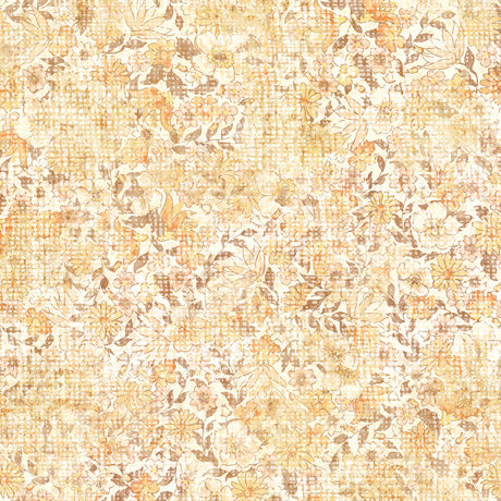 Queen Bee Textured Floral Peach Fabric