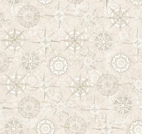 Globetrotter Compasses Beige Fabric