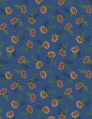 Evergreen Escape Pinecone Toss Navy Fabric