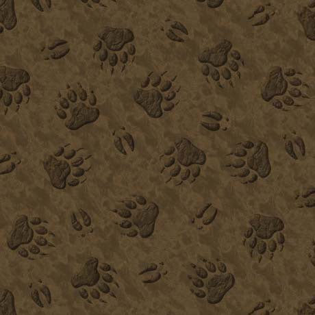 The Wonder Of Nature Animal Paw Prints Brown Yardage