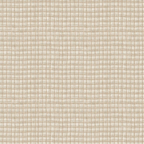 Linen Closet 3 Tan Window Pane Plaid Fabric