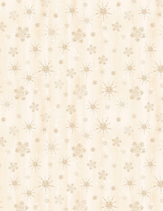 Cardinal Celebration Snowflakes Cream Fabric