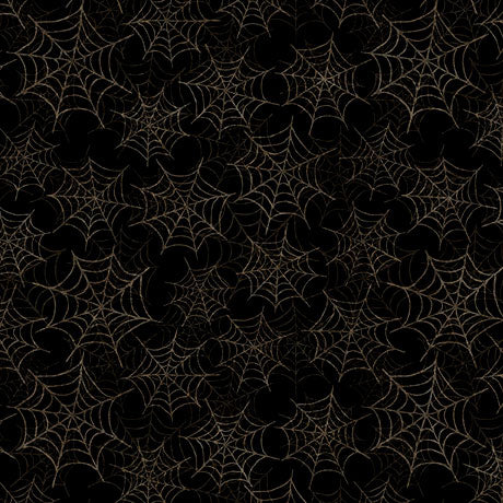Jeepers Creepers Spiderwebs Black Fabric