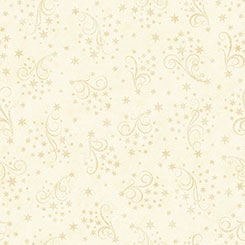 Happy Haunting Star Swirls Cream Fabric