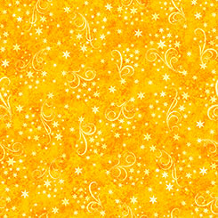Happy Haunting Star Swirls Marigold Fabric