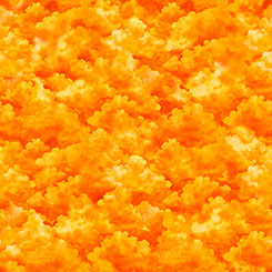 Happy Haunting Cloud Texture Orange Fabric