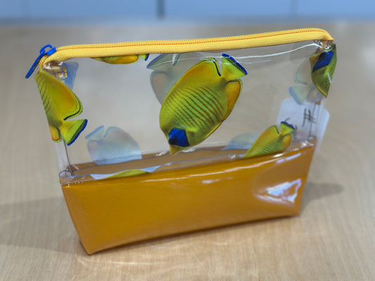 Clear Vinyl Bag #314 - Tropical Fish with Mustard Base