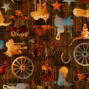 Born To Run - WESTERN MOTIFS- Brown 31479-A - Yardage