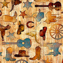 Born To Run - WESTERN MOTIFS - Rust 31479-T - Yardage